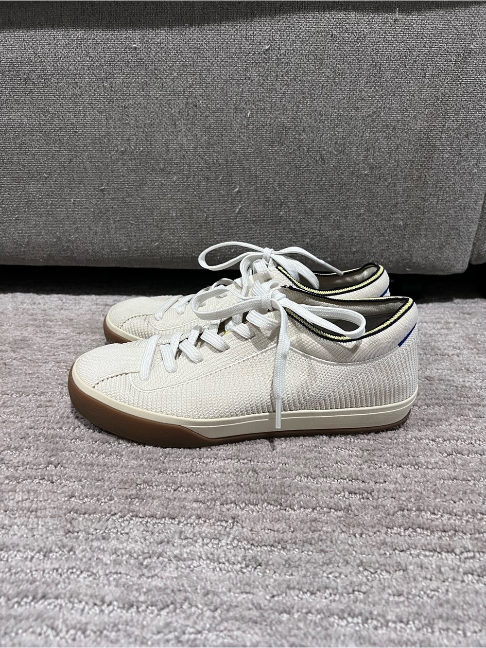 Rothy's Women's Knit Low-Top Sneakers in Cream - Picture 3 of 6